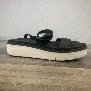 Timberland Women’s Size 10 Safari Dawn Platform Sandals Black Leather Adjustable